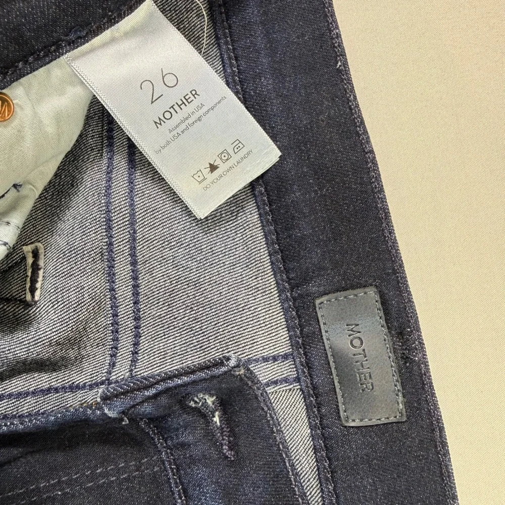 Mother Jeans The Mid Rise Dazzler Ankle Women 26 Now Or Never Dark Wash Straight